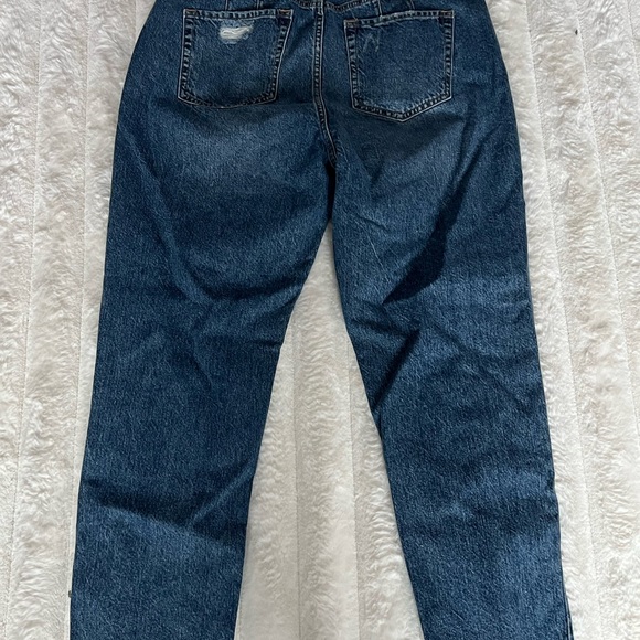 FREE PEOPLE NWOT Dark Blue Distressed Jean Crvy Jeans - Picture 7 of 7